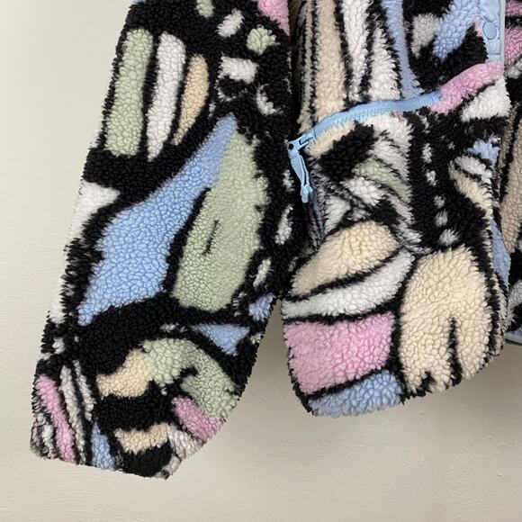 FP Movement - Free People Hit The Slopes Printed Fleece Jacket - Butterfly - M - Picture 7 of 12
